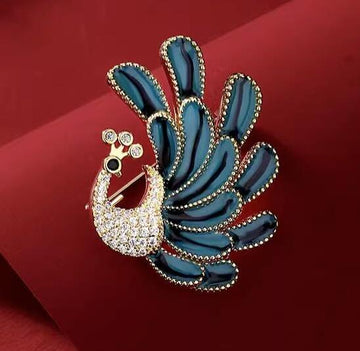 XSB130 - Stylish Peacock Saree Brooch